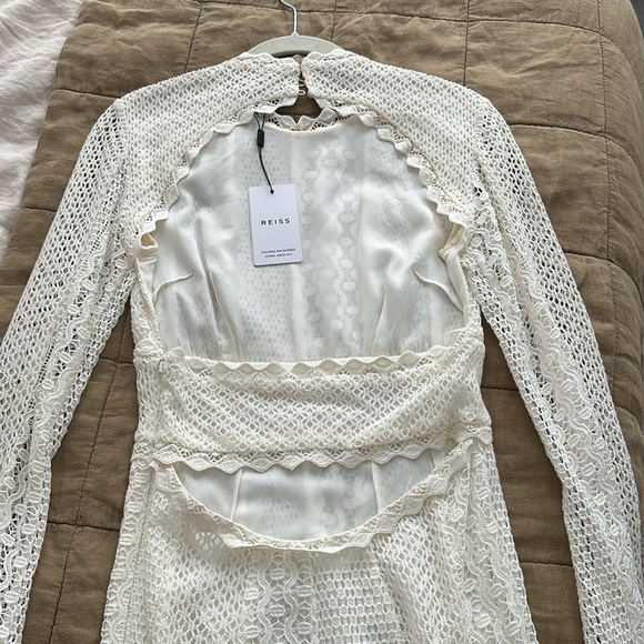 Reiss White Open Back Gown - Size US 4 - Picture 10 of 11